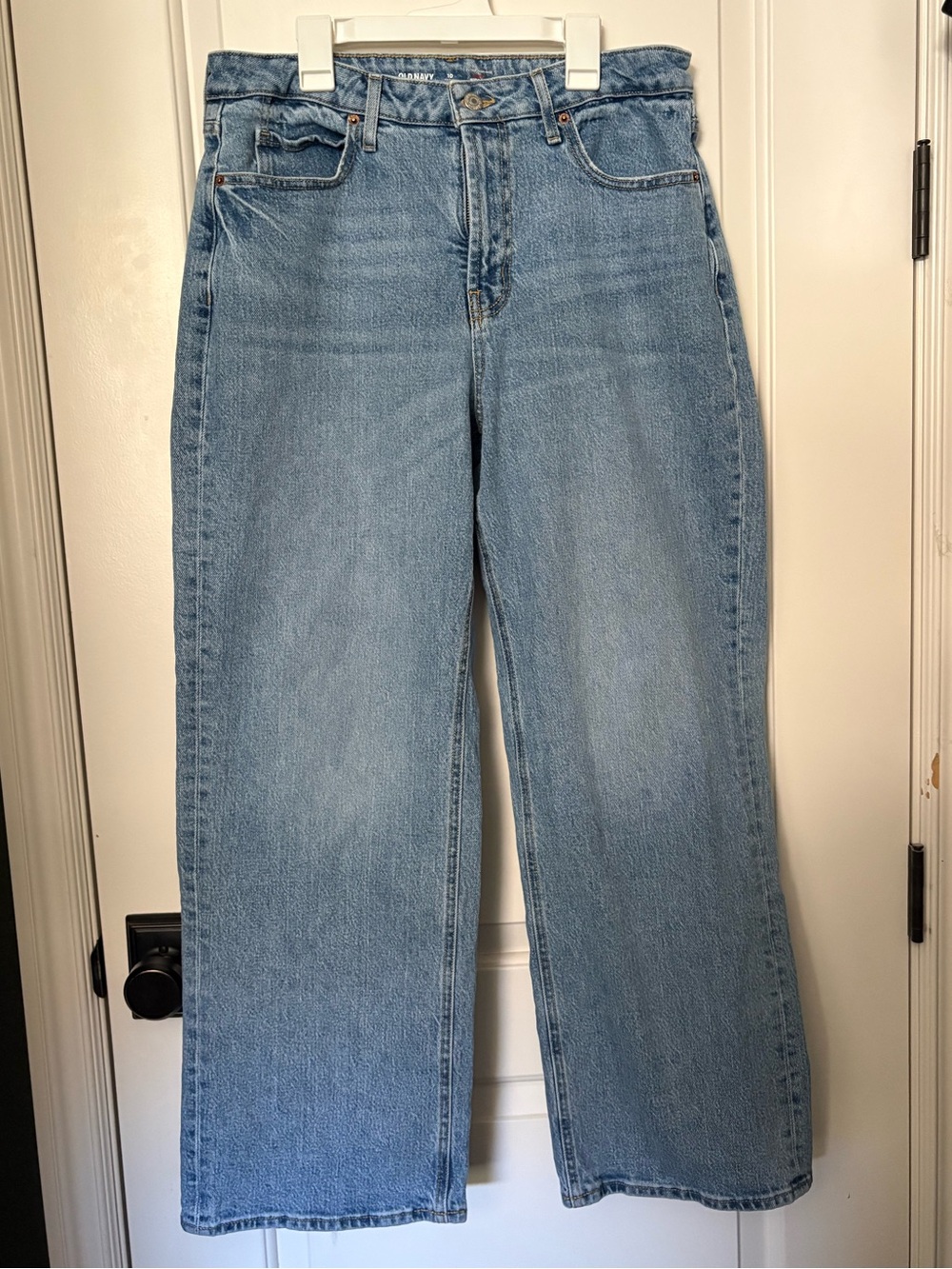 Old Navy Extra High Rise CURVY PETITE Wide Leg Jeans